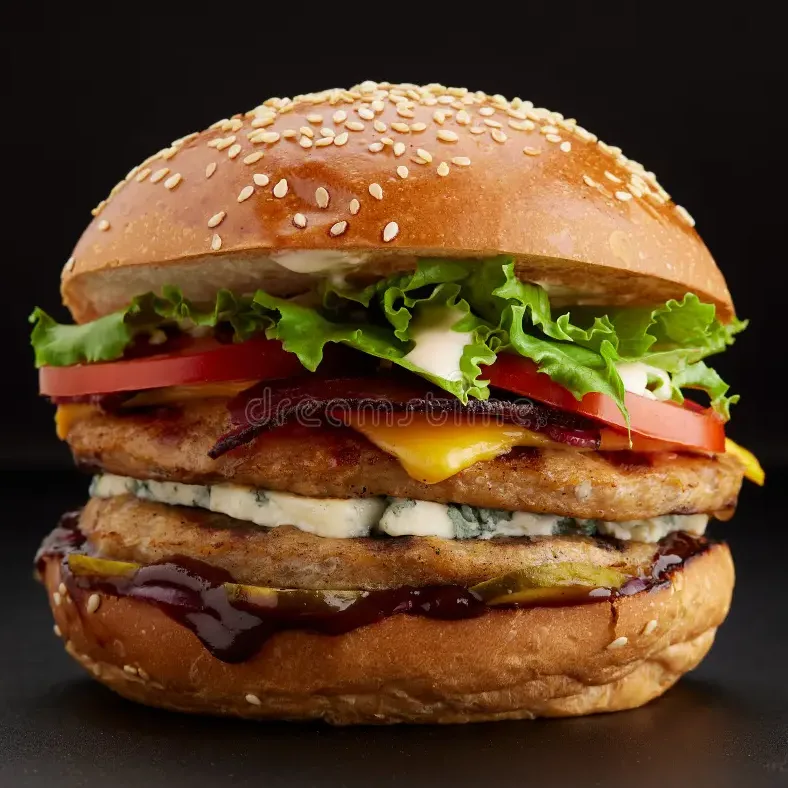 Hamburguesa Doble Pollo Parrilla