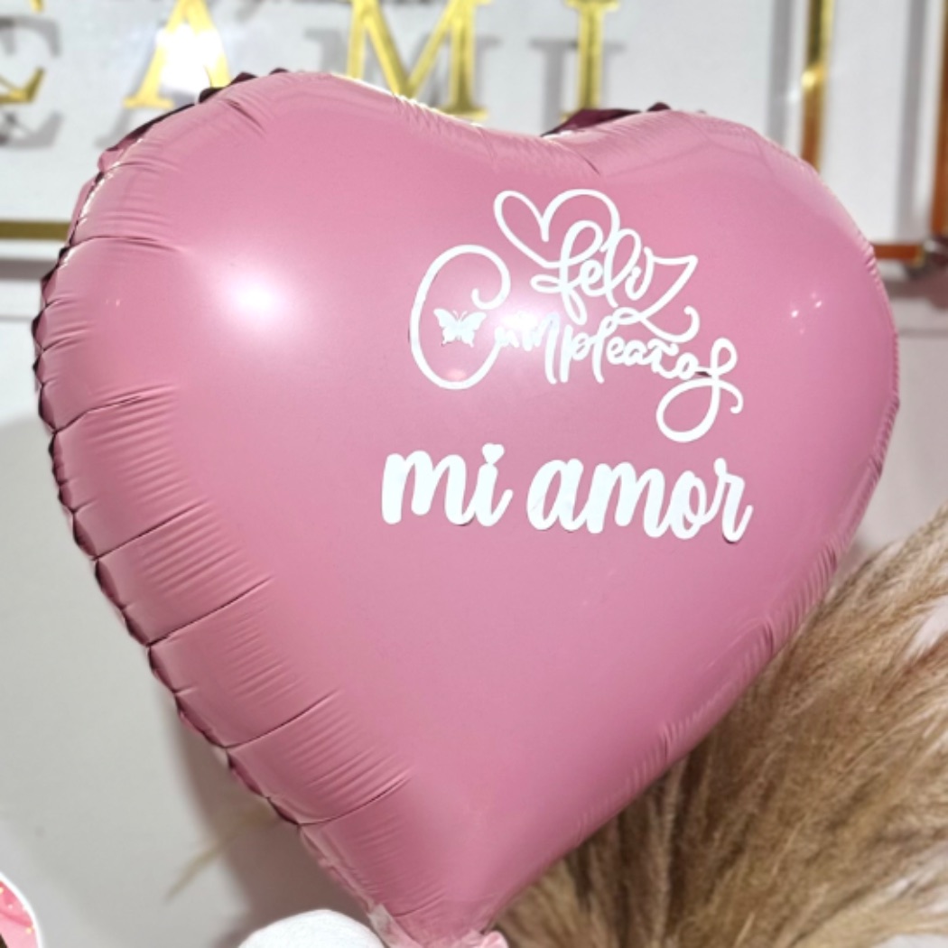 Globo adicional metalizado con mensaje