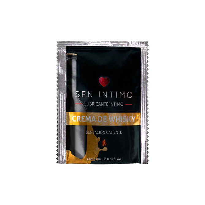 LUBRICANTE CALIENTE SACHET CREMA DE WHISKY X 7 ML SEN INTIMO